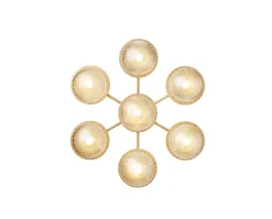 Liila Star Vägg-/Taklampa | Nordic Gold/Optic Clear