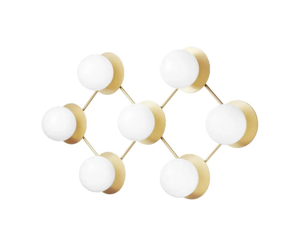 Liila 7 Vägglampa | Nordic Gold/Opal