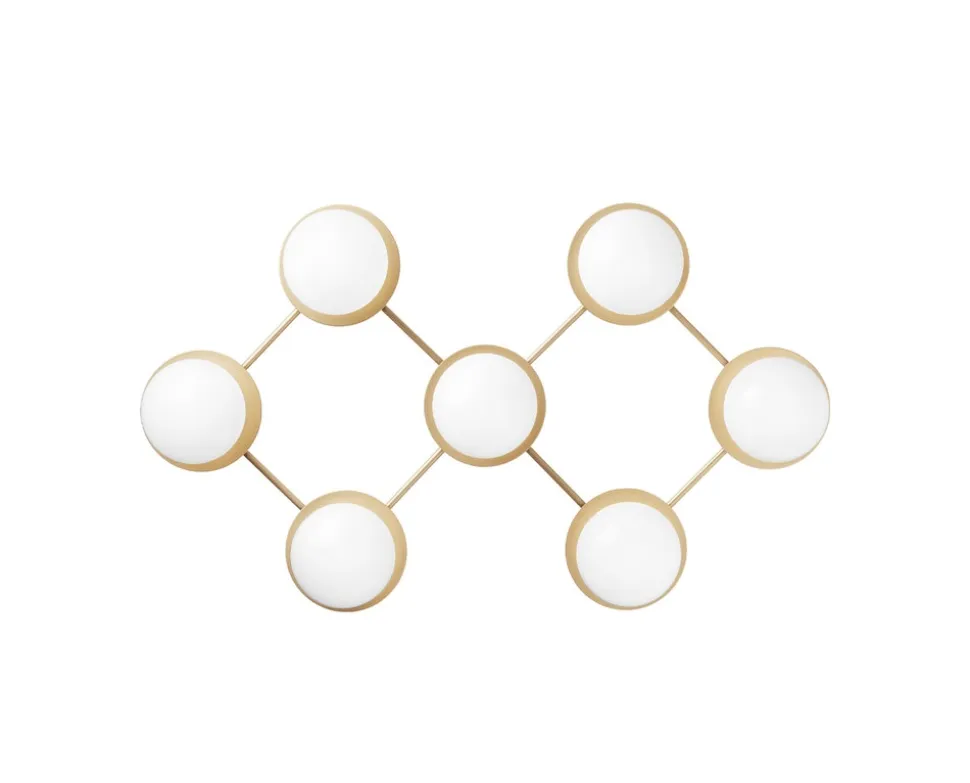 Liila 7 Vägglampa | Nordic Gold/Opal