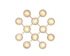 Liila 12 Vägglampa | Nordic Gold/Optic Clear