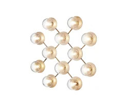 Liila 12 Vägglampa | Nordic Gold/Optic Clear