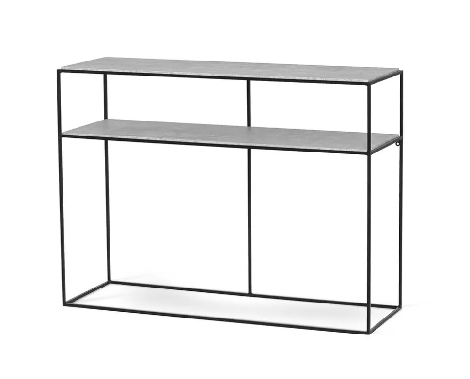 Lime Avställningsbord | Betonglaminat | Svart metall