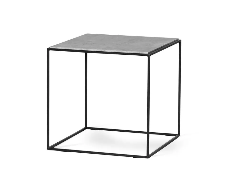 Lime Soffbord 50x50 | Betonglaminat | Svart metall