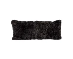 Lina fårskinnskudde 60x25 Carbon