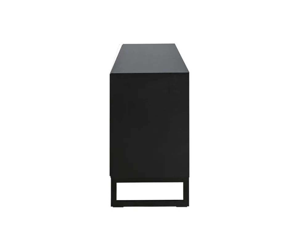 Line Byrå Burned Walnut/ Black | 3 Lådor