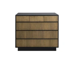 Line Byrå Burned Walnut/ Black | 3+3 Lådor med Sockel