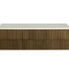 Line Byrå Burned Walnut/ White | 6 Lådor Vägghängd
