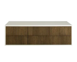 Line Byrå Burned Walnut/ White | 6 Lådor Vägghängd