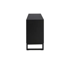 Line Skänk Burned Walnut/ Black | 2 Dörrar