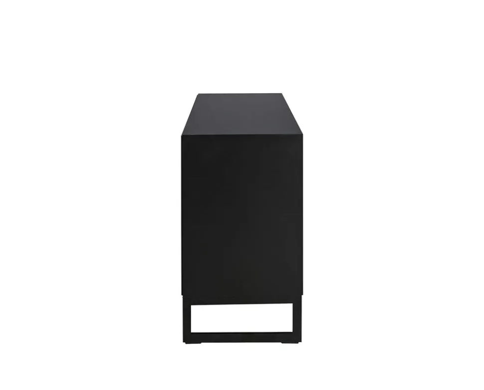 Line Skänk Burned Walnut/ Black | 2 Dörrar