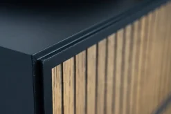 Line Skänk Burned Walnut/ Black | 3 Dörrar