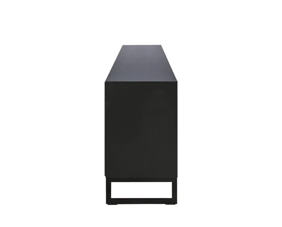 Line Skänk Burned Walnut/ Black | 4 Dörrar