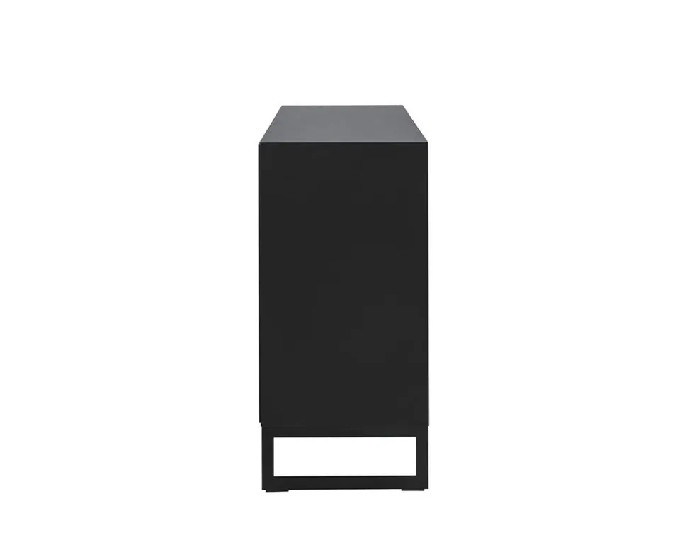 Line Skänk Burned Walnut/ Black | 2 Dörrar 2 Lådor