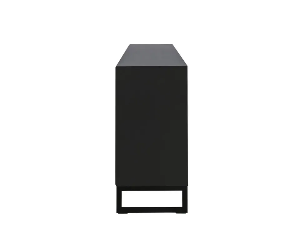 Line Skänk Burned Walnut/ Black | 3 Dörrar 3 Lådor