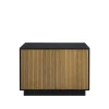 Line Skänk Burned Walnut/ Black | 2 Dörrar med Sockel