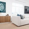 Line Skänk Burned Walnut/ White | 3 Dörrar med Sockel