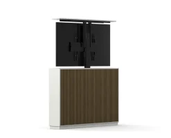 Line Slim Tv-lift 55 | White/ Burned Walnut