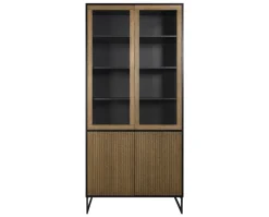 Line Vitrinskåp Burned Walnut/ Black