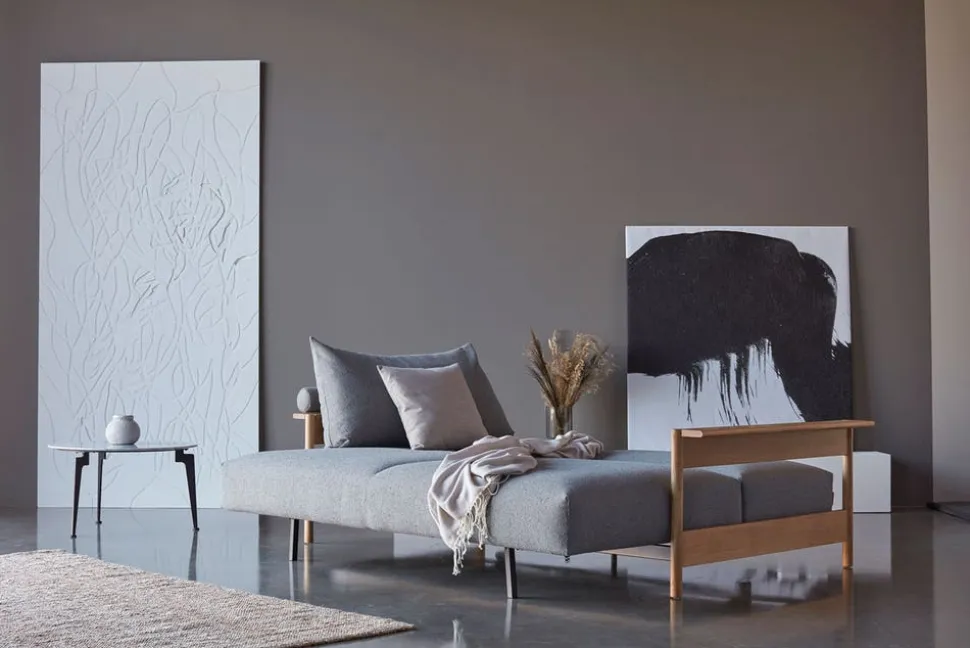 Malloy Wood Bäddsoffa | 155 cm | 579 Kenya Gravel