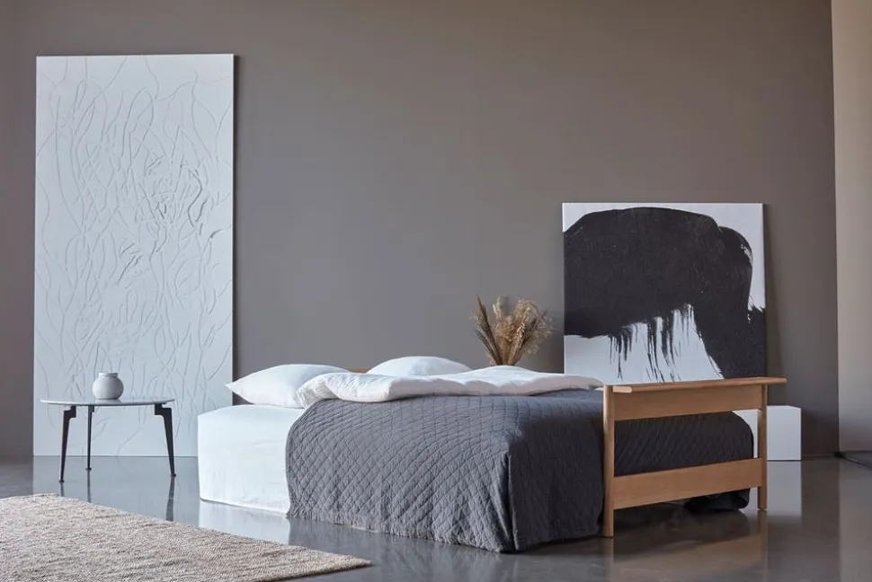 Malloy Wood Bäddsoffa | 155 cm | 579 Kenya Gravel