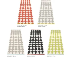 Marre gångmatta Mud Turquoise Stripe 70x150