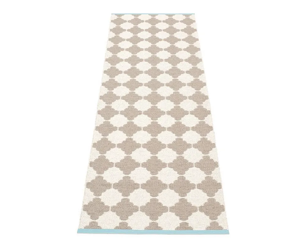 Marre gångmatta Mud Turquoise Stripe 70x150