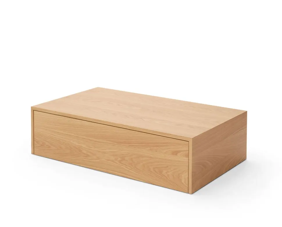 Mass Soffbord Hög med Låda | Ek