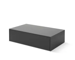 Mass Soffbord Hög med Låda | Svart Ek