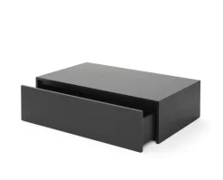 Mass Soffbord Hög med Låda | Svart Ek