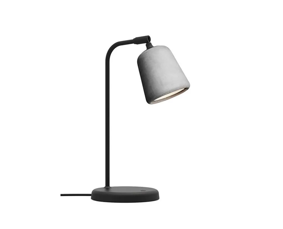 Material Bordslampa Ljusgrå betong