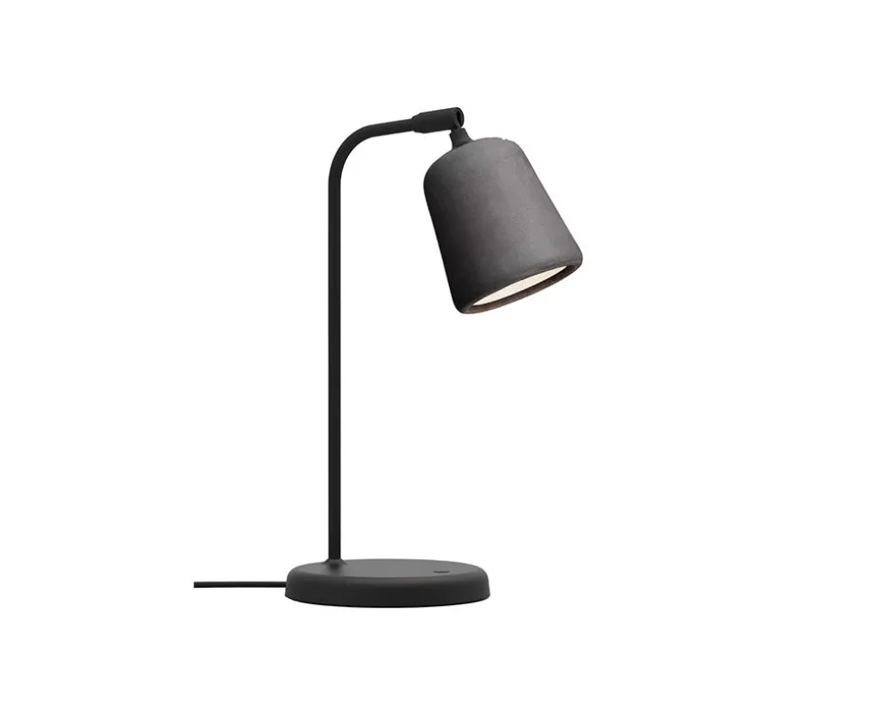 Material Bordslampa Mörkgrå betong
