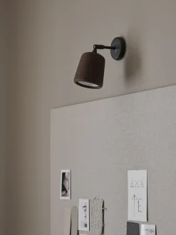 Material Vägglampa Rökt ek