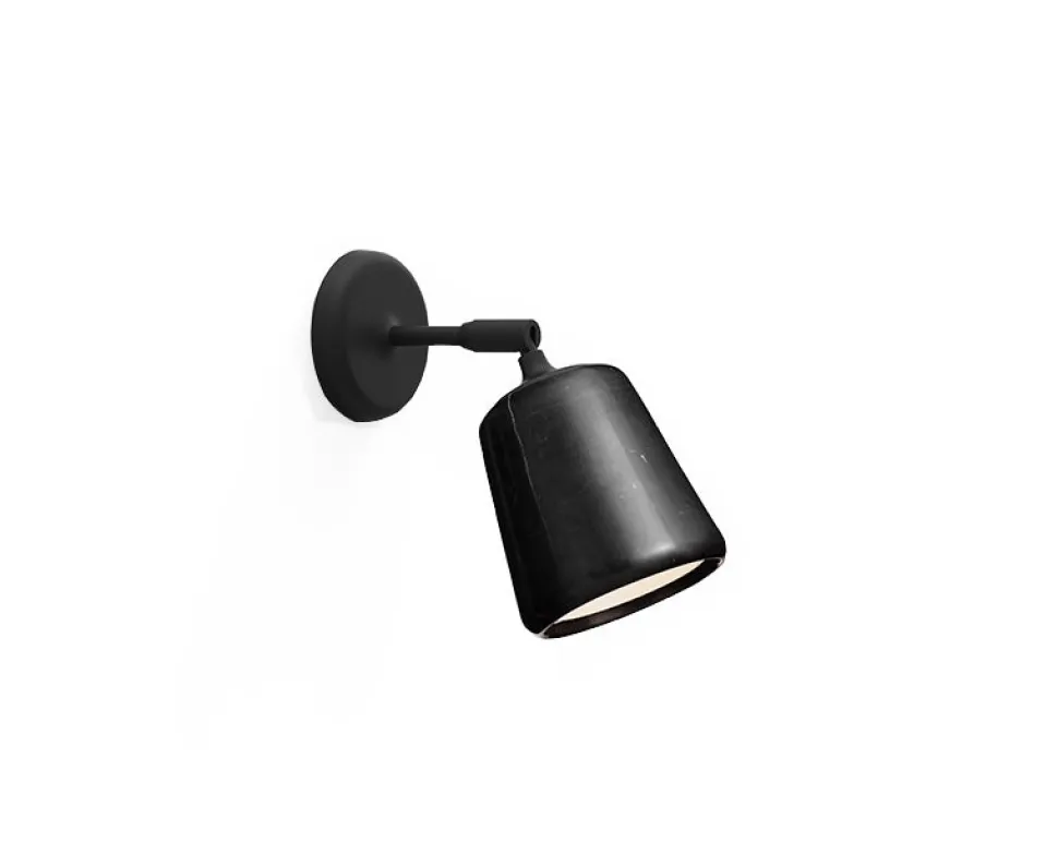 Material Vägglampa Svart marmor