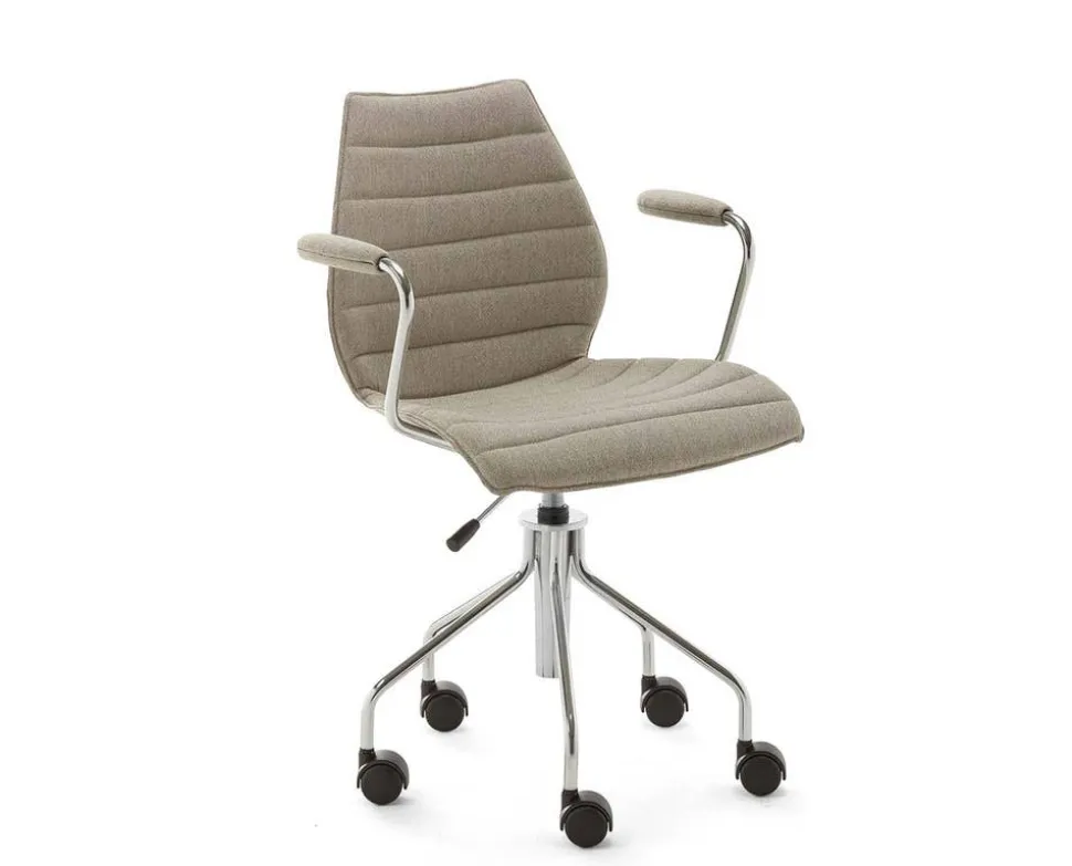 Maui karmstol med hjul | Soft Noma | Beige