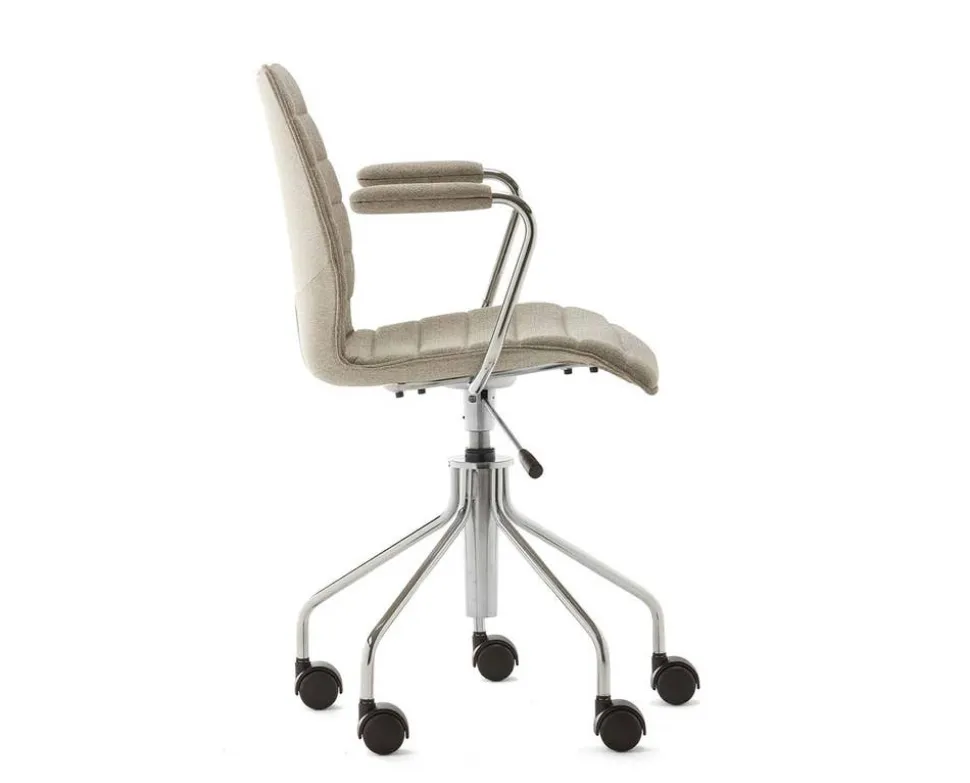 Maui karmstol med hjul | Soft Noma | Beige
