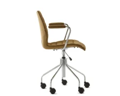 Maui karmstol med hjul | Soft Noma | Mustard