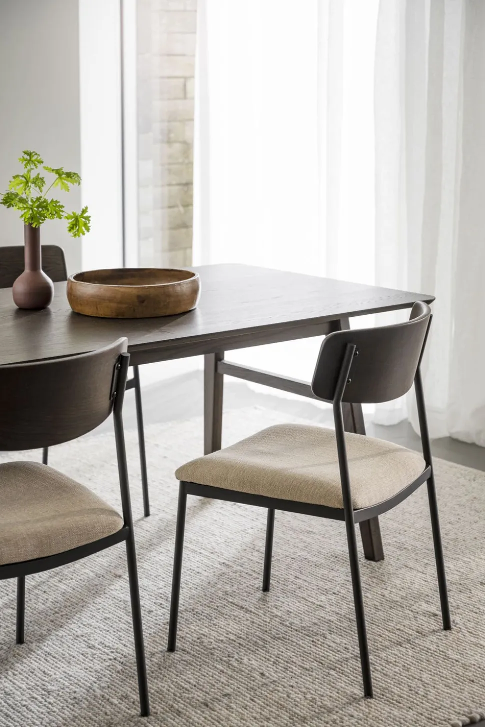 Maymont Stol | Brun Ek | Ljusbeige