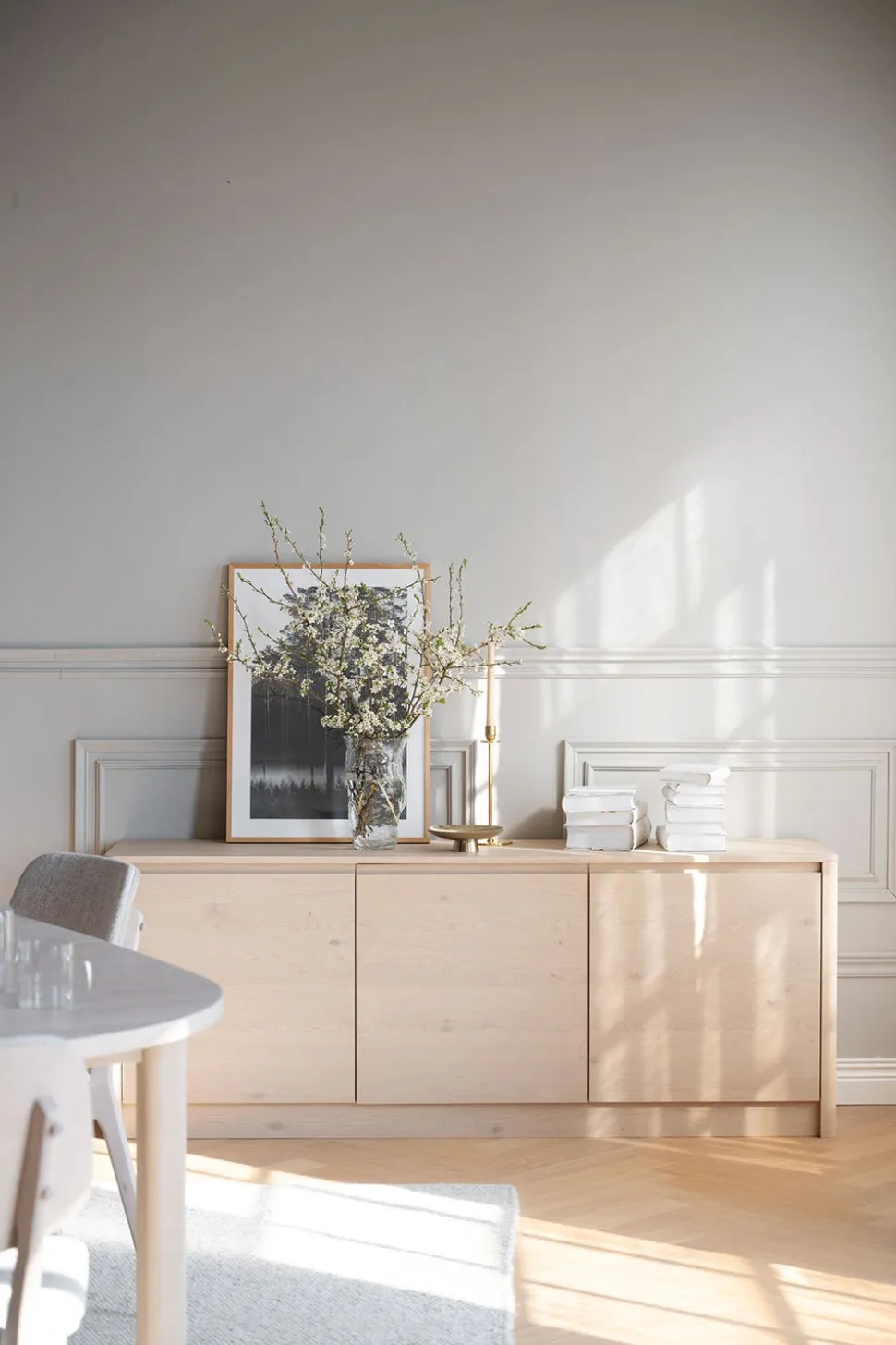 Melstone Sideboard H70 | Vitpigmenterad Ek