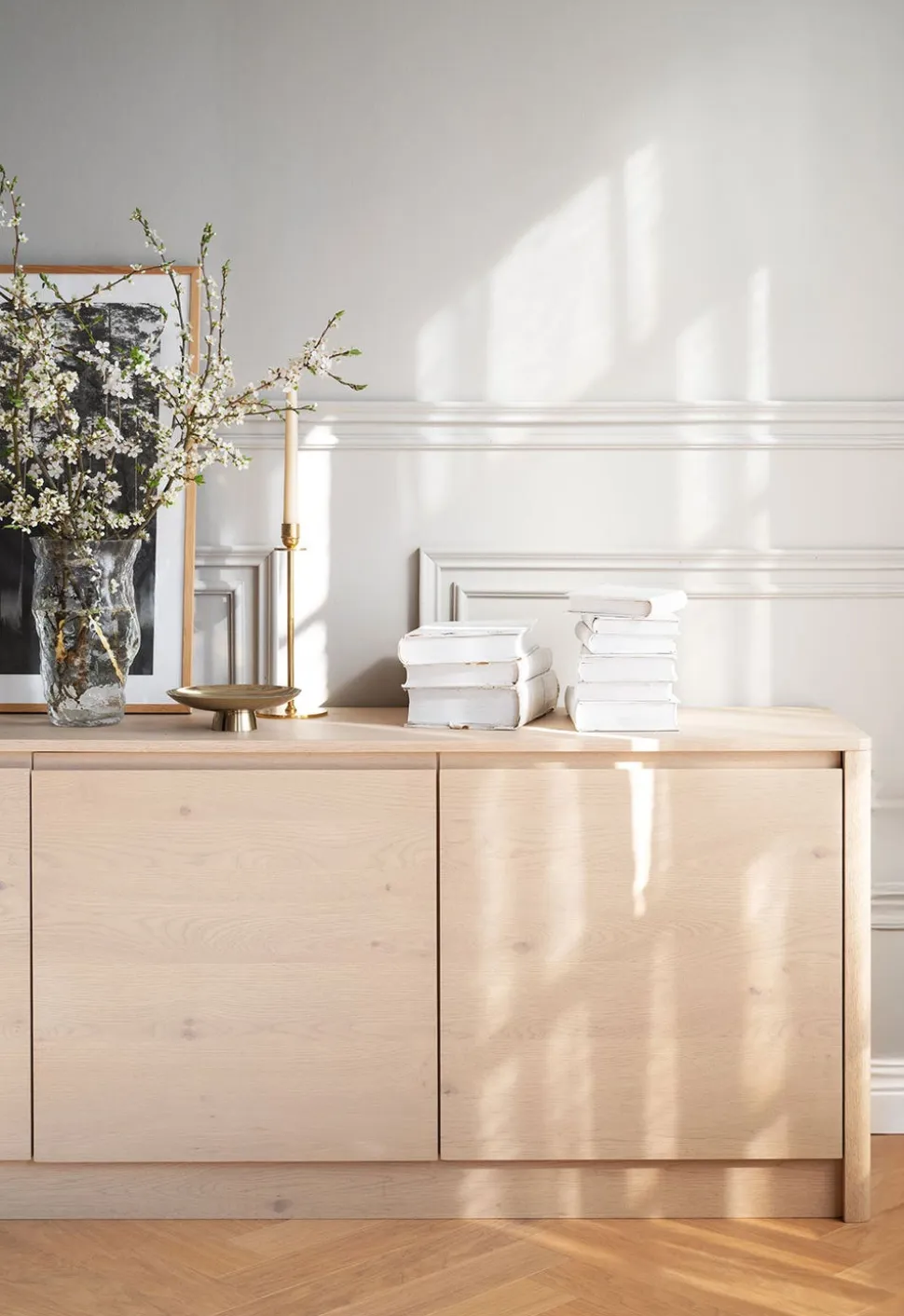 Melstone Sideboard H70 | Vitpigmenterad Ek