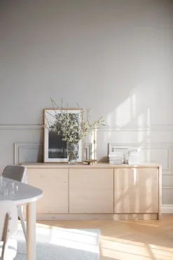Melstone Sideboard H70 | Vitpigmenterad Ek