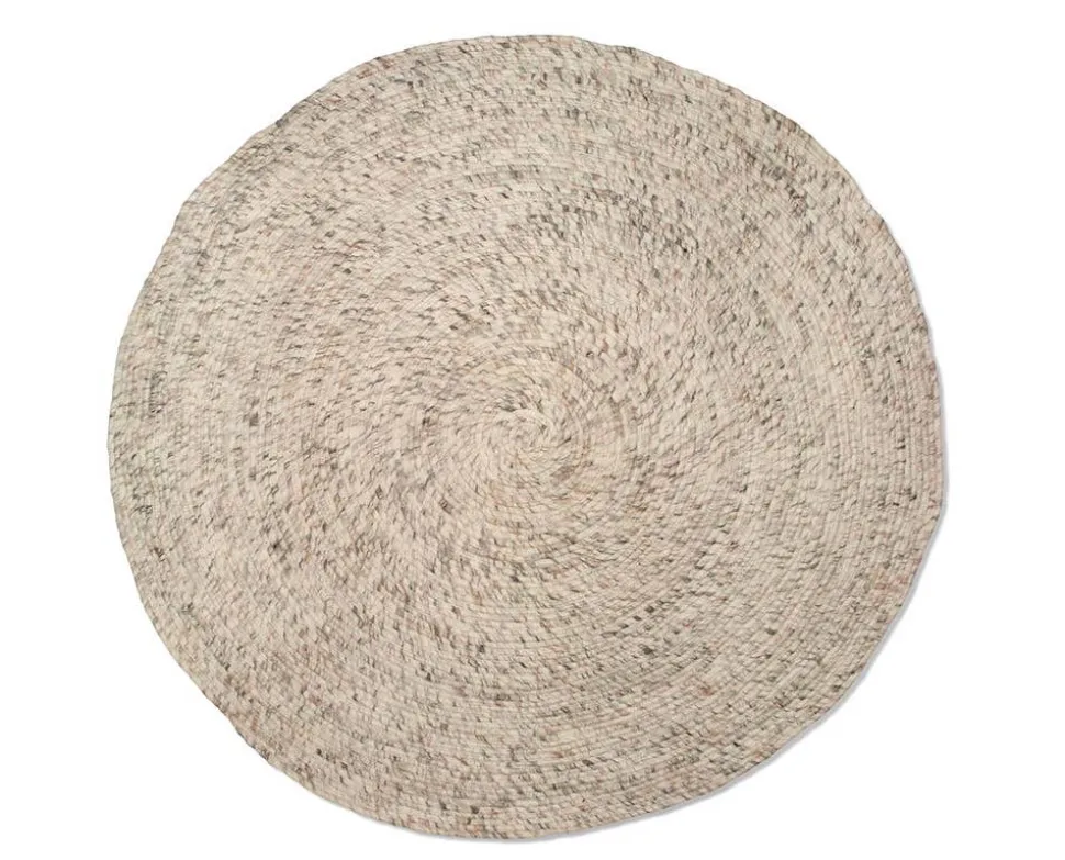 Merino Matta Rund 160 Naturbeige
