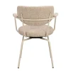 Merrick Karmstol | Mörkbeige | Beige Metall