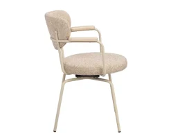 Merrick Karmstol | Mörkbeige | Beige Metall