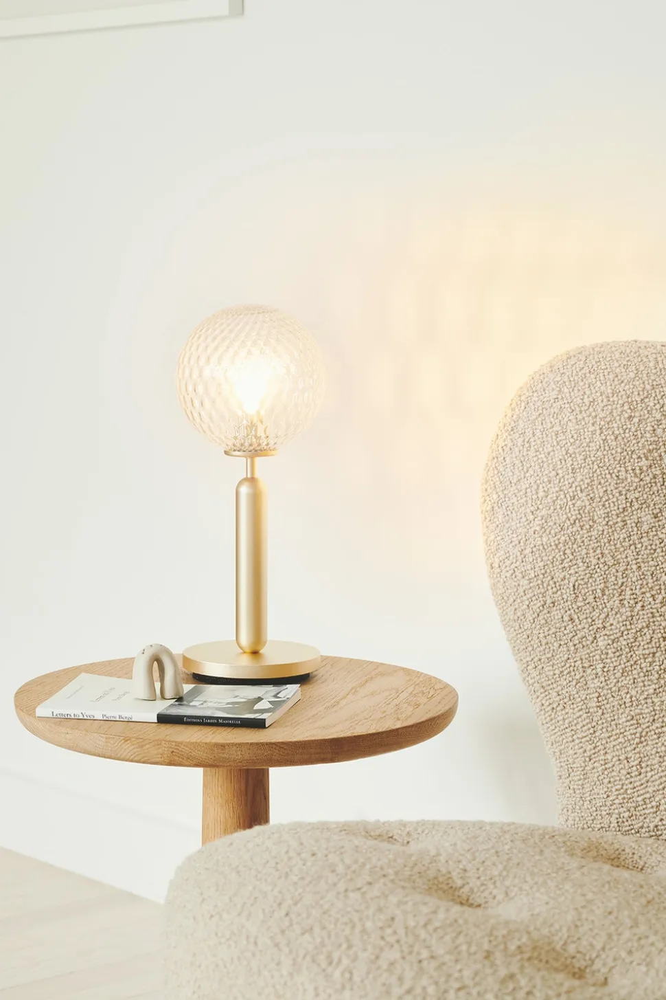 Miira Bordslampa | Brass/Optic Clear