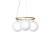 Miira 3 Circular Ljuskrona | Brass/Opal