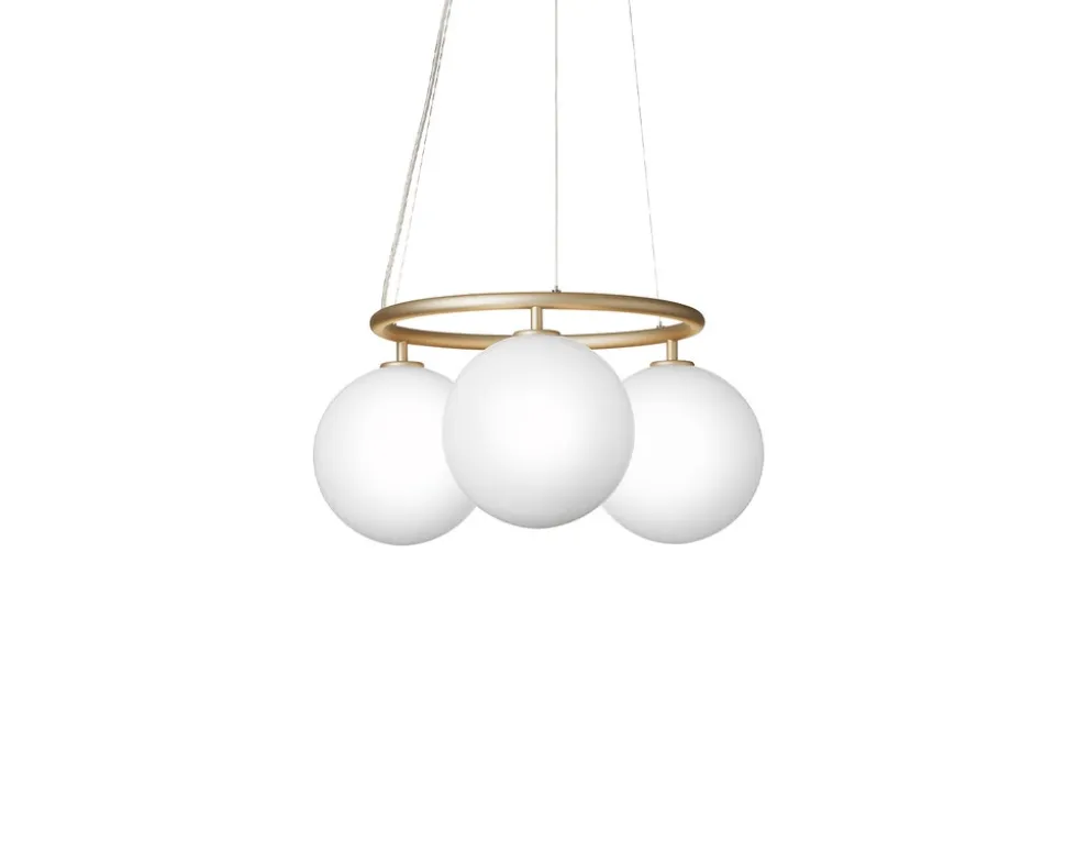 Miira 3 Circular Ljuskrona | Brass/Opal
