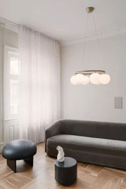 Miira 6 Circular Ljuskrona | Brass/Opal