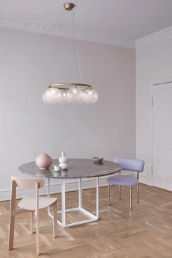 Miira 6 Circular Ljuskrona | Brass/Optic Clear
