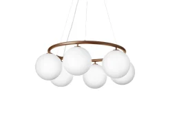 Miira 6 Circular Ljuskrona | Dark Bronze/Opal
