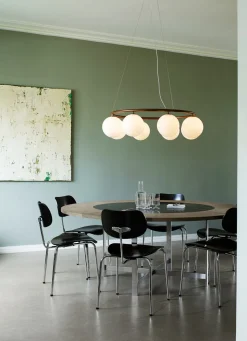 Miira 8 Circular Ljuskrona | Dark Bronze/Opal